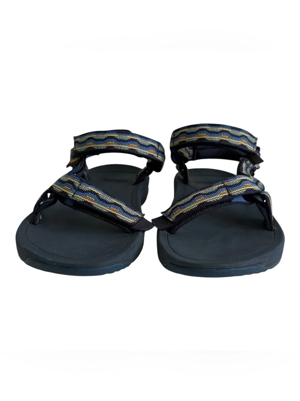 Teva Blue Webbing Strap with Yellow and Light Blue Accents